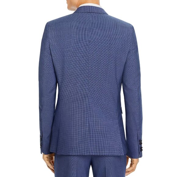 Hugo BOSS Astian Tic Weave Extra Slim Fit Suit Jacket Blue Size 42R - Picture 2 of 6